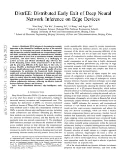 DistrEE: Distributed Early Exit of Deep Neural Network Inference on Edge Devices
