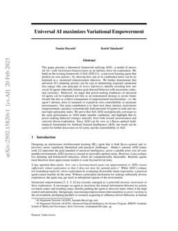 Universal AI maximizes Variational Empowerment