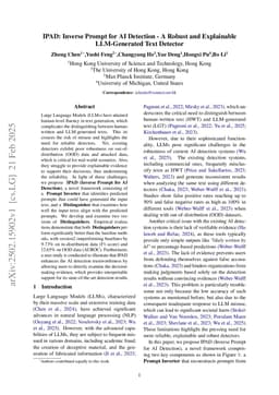 IPAD: Inverse Prompt for AI Detection -- A Robust and Explainable LLM-Generated Text Detector