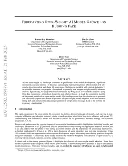 Forecasting Open-Weight AI Model Growth on HuggingFace