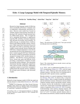 Echo: A Large Language Model with Temporal Episodic Memory
