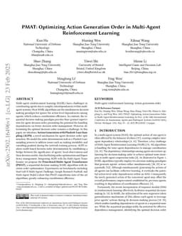 PMAT: Optimizing Action Generation Order in Multi-Agent Reinforcement Learning