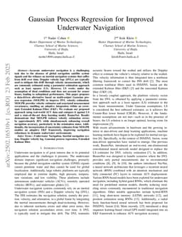 Gaussian Process Regression for Improved Underwater Navigation