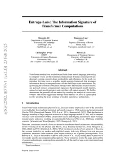 Entropy-Lens: The Information Signature of Transformer Computations