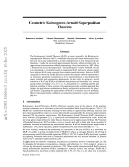 Geometric Kolmogorov-Arnold Superposition Theorem