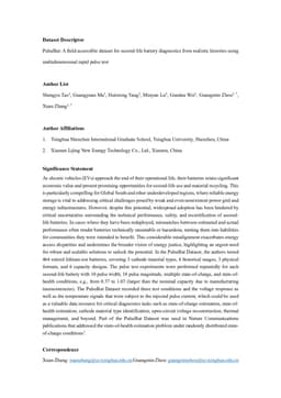 PulseBat: A field-accessible dataset for second-life battery diagnostics from realistic histories using multidimensional rapid pulse test