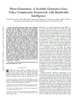 Pleno-Generation: A Scalable Generative Face Video Compression Framework with Bandwidth Intelligence