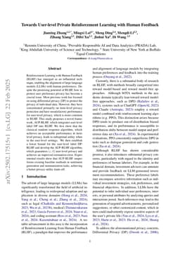 Towards User-level Private Reinforcement Learning with Human Feedback