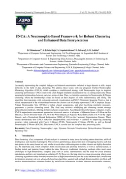 UNCA: A Neutrosophic-Based Framework for Robust Clustering and Enhanced Data Interpretation