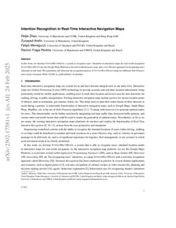Intention Recognition in Real-Time Interactive Navigation Maps