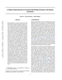 A Fokker-Planck-Based Loss Function that Bridges Dynamics with Density Estimation