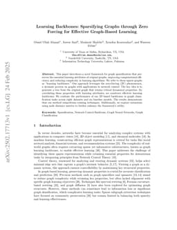 Learning Backbones: Sparsifying Graphs through Zero Forcing for Effective Graph-Based Learning