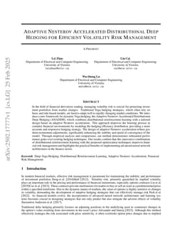 Adaptive Nesterov Accelerated Distributional Deep Hedging for Efficient Volatility Risk Management