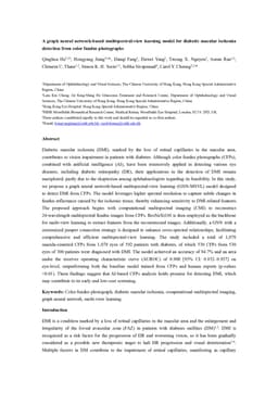 A graph neural network-based multispectral-view learning model for diabetic macular ischemia detection from color fundus photographs