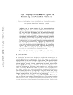 Large Language Model Driven Agents for Simulating Echo Chamber Formation