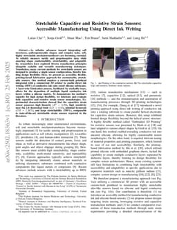 Stretchable Capacitive and Resistive Strain Sensors: Accessible Manufacturing Using Direct Ink Writing