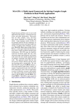 MA-GTS: A Multi-Agent Framework for Solving Complex Graph Problems in Real-World Applications
