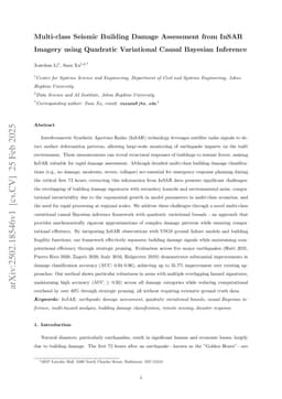 Multi-class Seismic Building Damage Assessment from InSAR Imagery using Quadratic Variational Causal Bayesian Inference