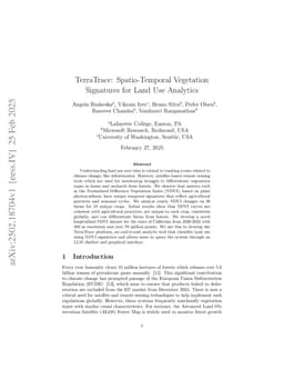 TerraTrace: Temporal Signature Land Use Mapping System