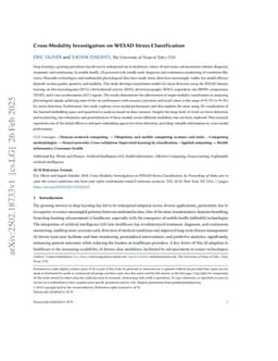 Cross-Modality Investigation on WESAD Stress Classification
