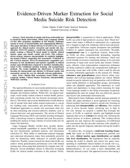 Evidence-Driven Marker Extraction for Social Media Suicide Risk Detection