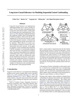 Long-term Causal Inference via Modeling Sequential Latent Confounding