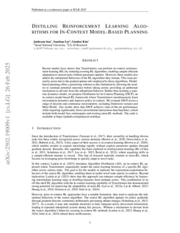Distilling Reinforcement Learning Algorithms for In-Context Model-Based Planning