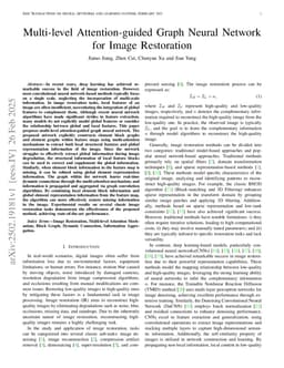 Multi-level Attention-guided Graph Neural Network for Image Restoration