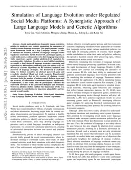 Simulation of Language Evolution under Regulated Social Media Platforms: A Synergistic Approach of Large Language Models and Genetic Algorithms
