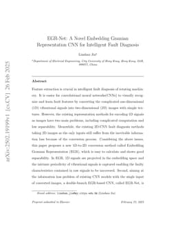 EGR-Net: A Novel Embedding Gramian Representation CNN for Intelligent Fault Diagnosis
