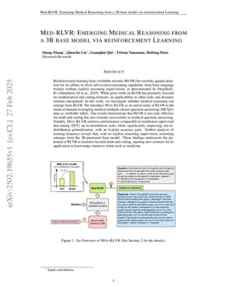 Med-RLVR: Emerging Medical Reasoning from a 3B base model via reinforcement Learning