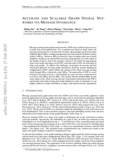 Accurate and Scalable Graph Neural Networks via Message Invariance