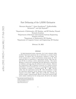 Fast Debiasing of the LASSO Estimator