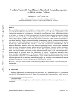 A Multiple Transferable Neural Network Method with Domain Decomposition for Elliptic Interface Problems