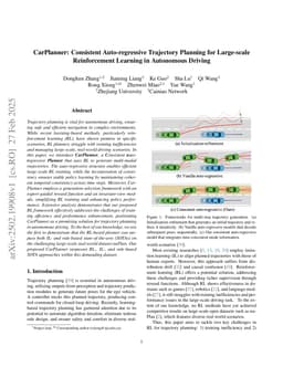 CarPlanner: Consistent Auto-regressive Trajectory Planning for Large-scale Reinforcement Learning in Autonomous Driving