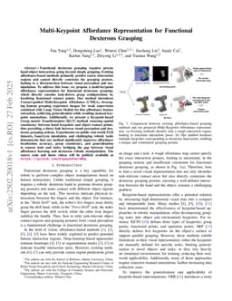Multi-Keypoint Affordance Representation for Functional Dexterous Grasping
