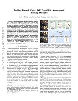 Pushing Through Clutter With Movability Awareness of Blocking Obstacles