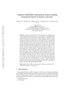 Adaptive H&E-IHC information fusion staining framework based on feature extra
