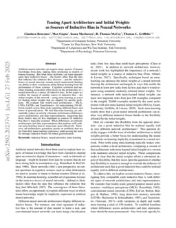 Teasing Apart Architecture and Initial Weights as Sources of Inductive Bias in Neural Networks