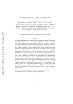 Multiple Linked Tensor Factorization