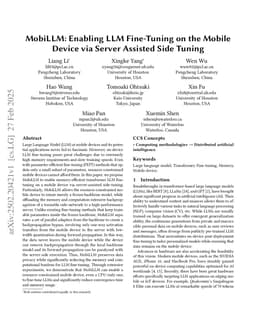 MobiLLM: Enabling LLM Fine-Tuning on the Mobile Device via Server Assisted Side Tuning