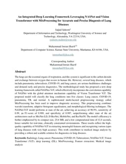 An Integrated Deep Learning Framework Leveraging NASNet and Vision Transformer with MixProcessing for Accurate and Precise Diagnosis of Lung Diseases