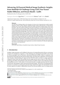 Advancing AI-Powered Medical Image Synthesis: Insights from MedVQA-GI Challenge Using CLIP, Fine-Tuned Stable Diffusion, and Dream-Booth + LoRA
