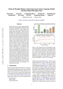 Chain-of-Thought Matters: Improving Long-Context Language Models with Reasoning Path Supervision