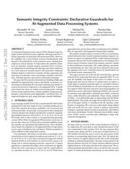 Semantic Integrity Constraints: Declarative Guardrails for AI-Augmented Data Processing Systems