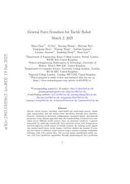 General Force Sensation for Tactile Robot