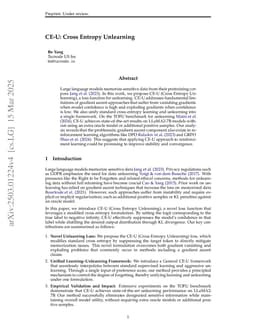 CE-U: Cross Entropy Unlearning