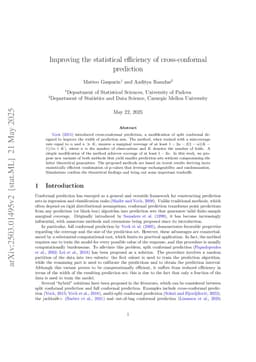 Improving the statistical efficiency of cross-conformal prediction