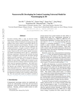 Neuroverse3D: Developing In-Context Learning Universal Model for Neuroimaging in 3D