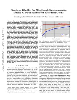 Class-Aware PillarMix: Can Mixed Sample Data Augmentation Enhance 3D Object Detection with Radar Point Clouds?
